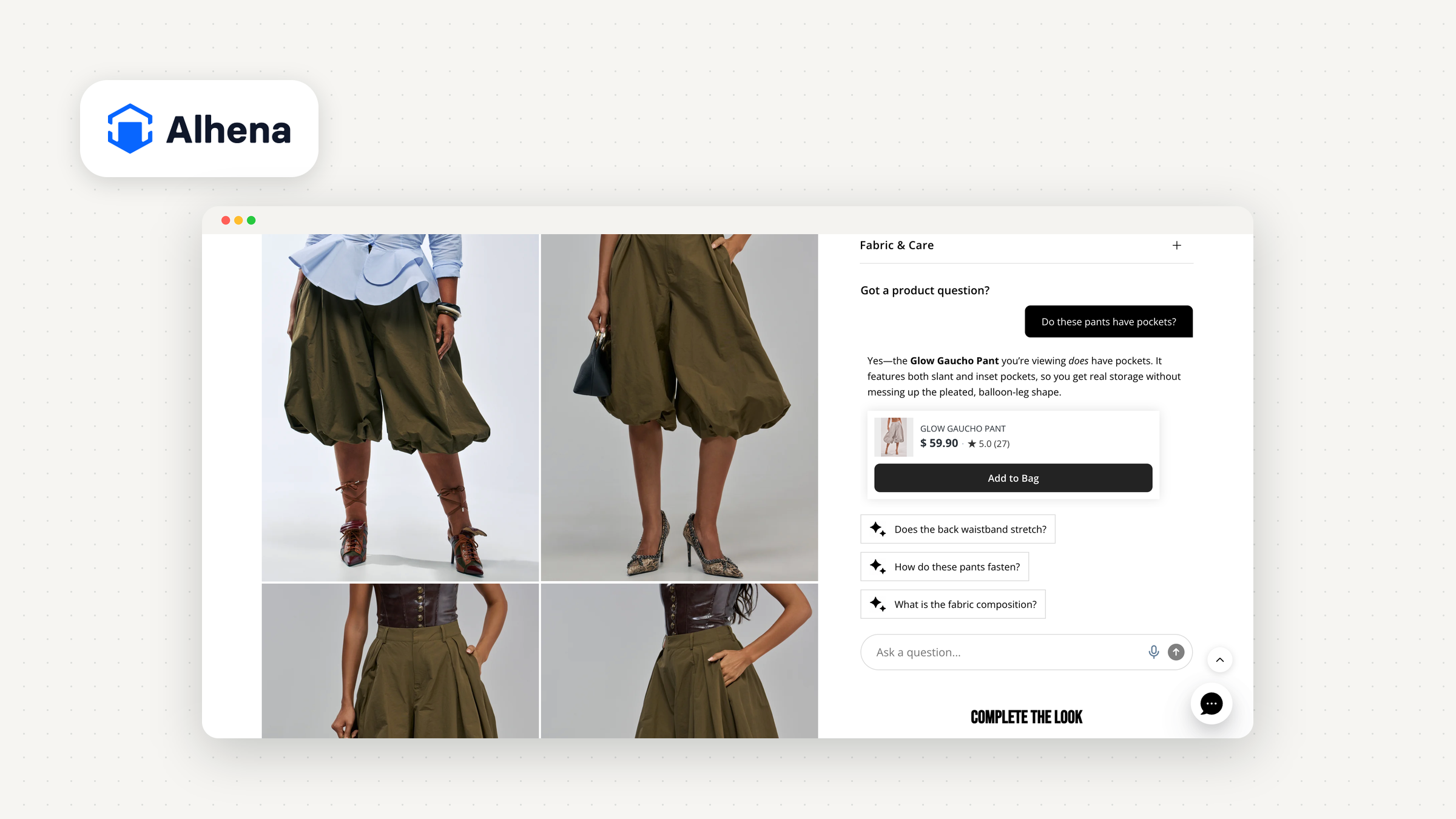 Alhena's assistant on shopakira.com