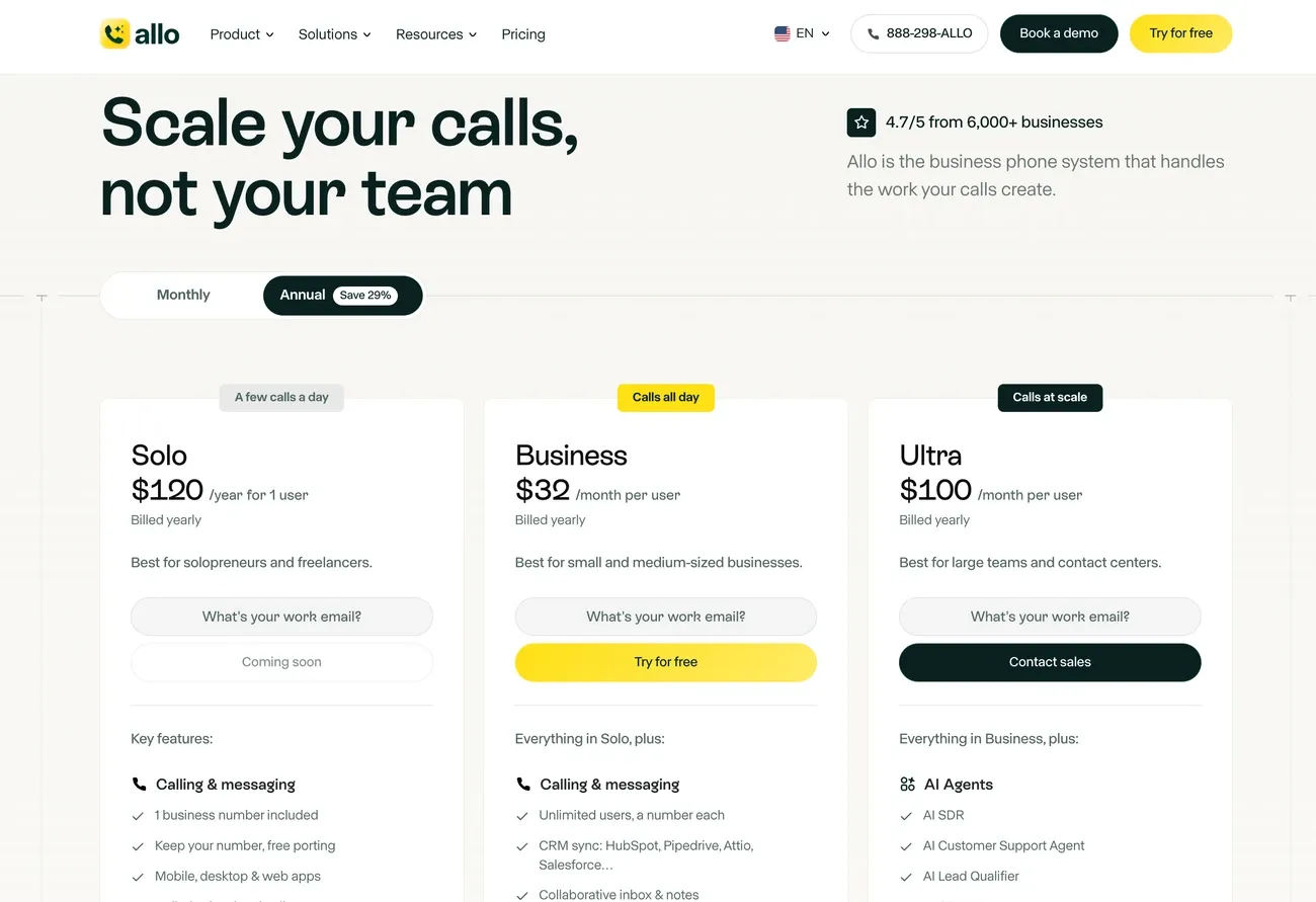 Allo pricing