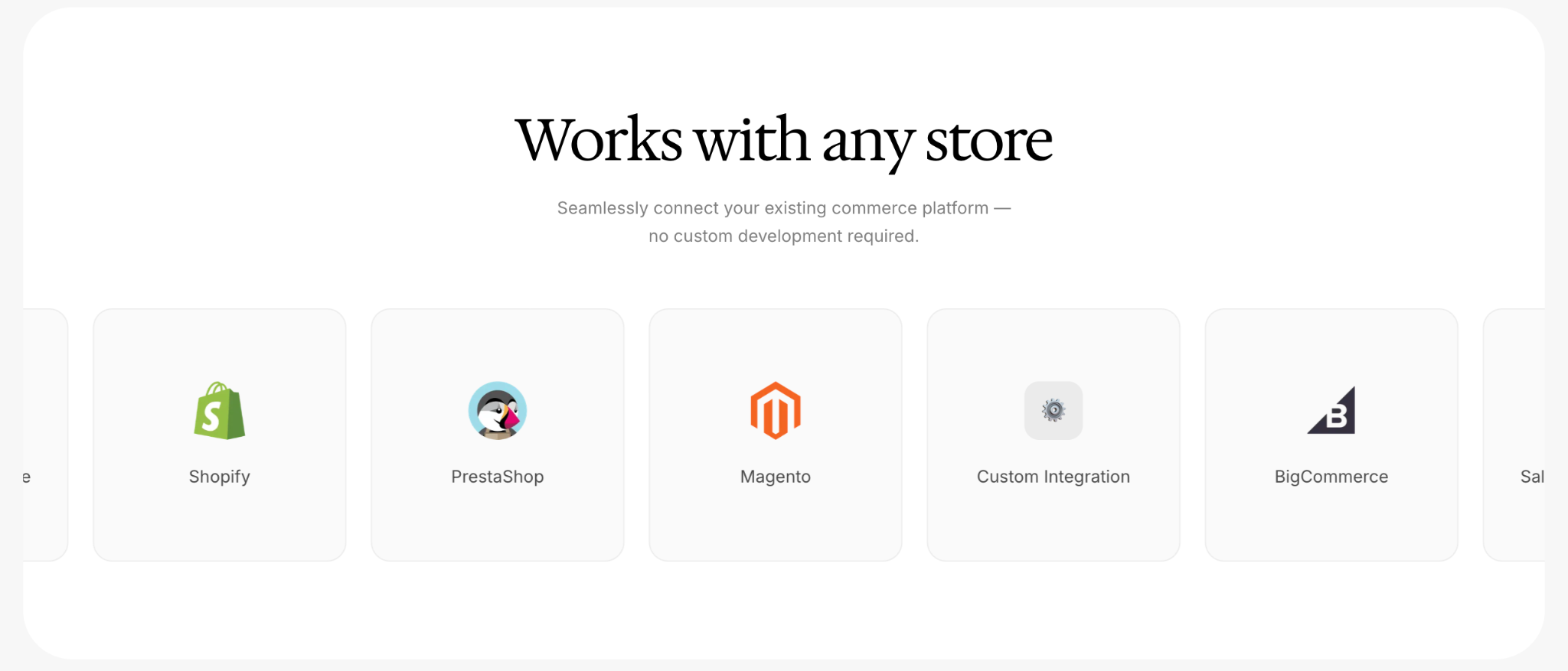 A screenshot of the Dialog's homepage that details their integrations